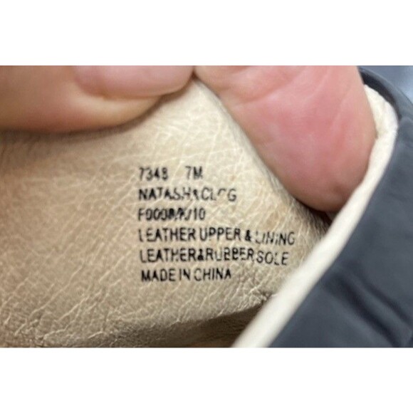 Frye Natasha Leather High Heels Pumps Clogs Black Sz 7 M Slip On Shoes Platform - Picture 9 of 10